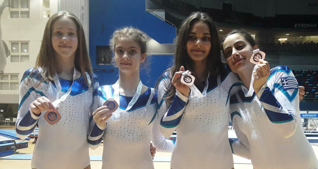 Χάλκινο μετάλλιο για την Εθνική νεανίδων στην πρεμιέρα του ευρωπαϊκού πρωταθλήματος τραμπολίνο