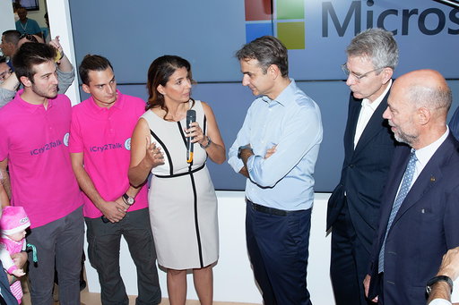 Ο Πρόεδρος της Νέας Δημοκρατίας στο Περίπτερο της Microsoft στη ΔΕΘ