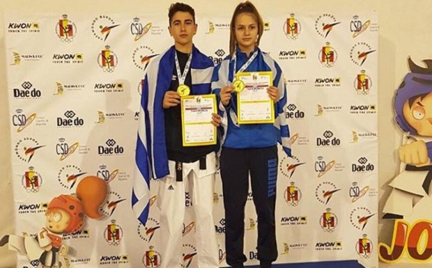 Χρυσά μετάλλια για Νικολάου και Σαρβανάκη στο Ευρωπαϊκό πρωτάθλημα παίδων/κορασίδων