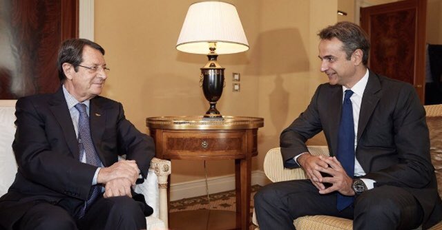 Κύπρος: «Απόλυτη ευθυγράμμιση» Προέδρου Αναστασιάδη και Κυρ. Μητσοτάκη