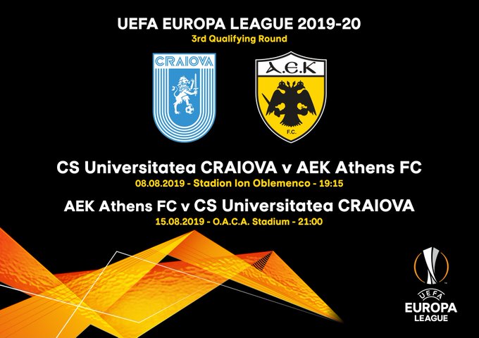 Η Κραϊόβα αντίπαλος της ΑΕΚ στον 3ο προκριματικό γύρο του Europa League