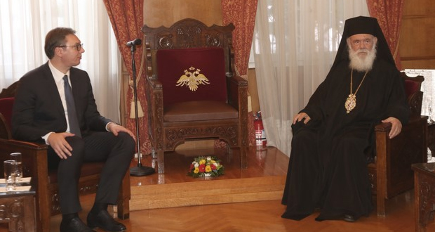 Επίσκεψη του προέδρου της Σερβίας Αλεξάνταρ Βούτσιτς στον Αρχιεπίσκοπο Ιερώνυμο
