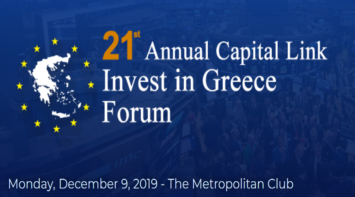 “21o ΕΤΗΣΙΟ CAPITAL LINK INVEST IN GREECE FORUM” – “GREECE IS BACK”:  Συνάντηση Κορυφής στη Νέα Υόρκη για την Ελληνική Οικονομία και τις Επενδύσεις