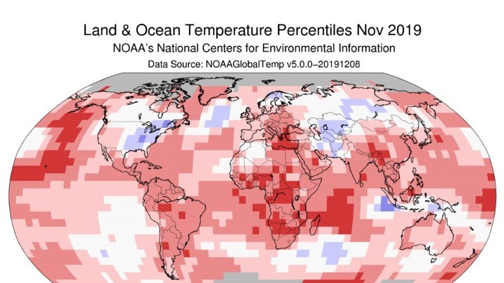ΗΠΑ: Ο Νοέμβριος του 2019, ο 2ος θερμότερος των τελευταίων 140 ετών
