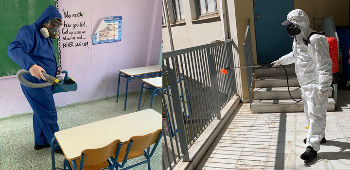 Απολυμάνσεις, καθαριστικά και αντισηπτικό υλικό σε 59 σχολικές μονάδες του Δήμου Αθηναίων