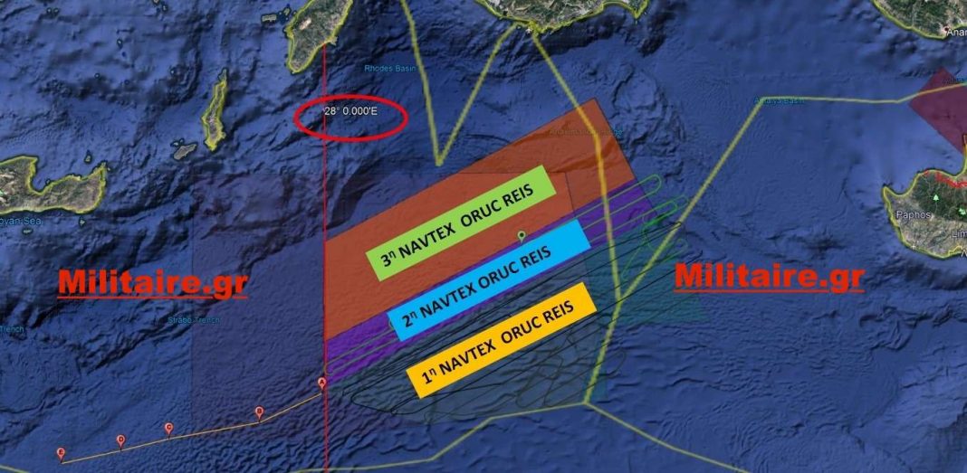 Ο αποκαλυπτικός χάρτης των NAVTEX του Oruc Reis μας δείχνει τη στρατηγική της Τουρκίας – Με αντι-NAVTEX απάντησε Ελλάδα