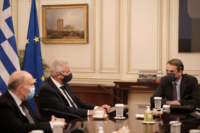 Συνάντηση του Πρωθυπουργού Κυριάκου Μητσοτάκη με τον Γενικό Γραμματέα της Κεντρικής Επιτροπής του ΑΚΕΛ, Άντρο Κυπριανού