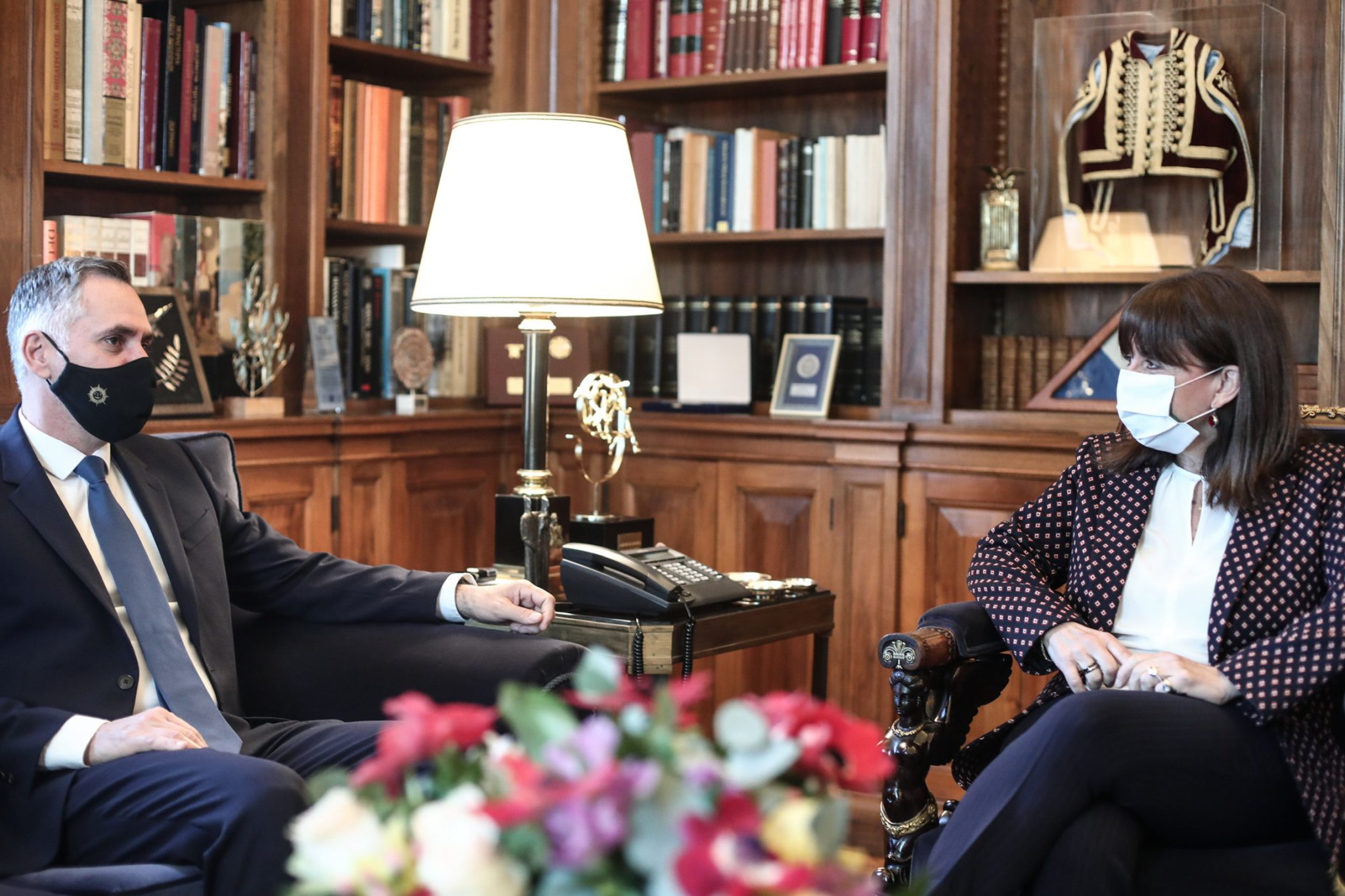 Σακελλαροπούλου: Συνάντηση με τον Πρόεδρο του ΔΗ.ΚΟ. Κύπρου Νικόλα Παπαδόπουλο