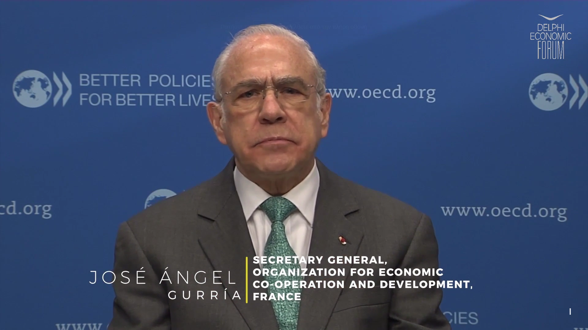 José Ángel Gurría: Το παγκόσμιο ΑΕΠ προβλέπεται να αυξηθεί κατά 5,6% το 2021