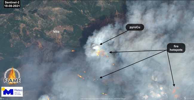 Meteo: Η «έκρηξη» της δασικής πυρκαγιάς στα Βίλια