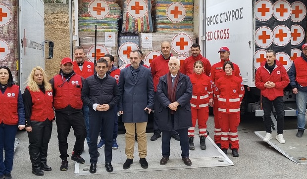 Ελληνικός Ερυθρός Σταυρός: Ξεκίνησε το κομβόι της αγάπης μεταφέροντας 40 τόνους ανθρωπιστικής βοήθειας στους σεισμόπληκτους της Τουρκίας