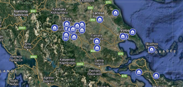 Διαδραστικός χάρτης: Oι περιοχές της Θεσσαλίας που πλήττονται από την κακοκαιρία “Daniel”