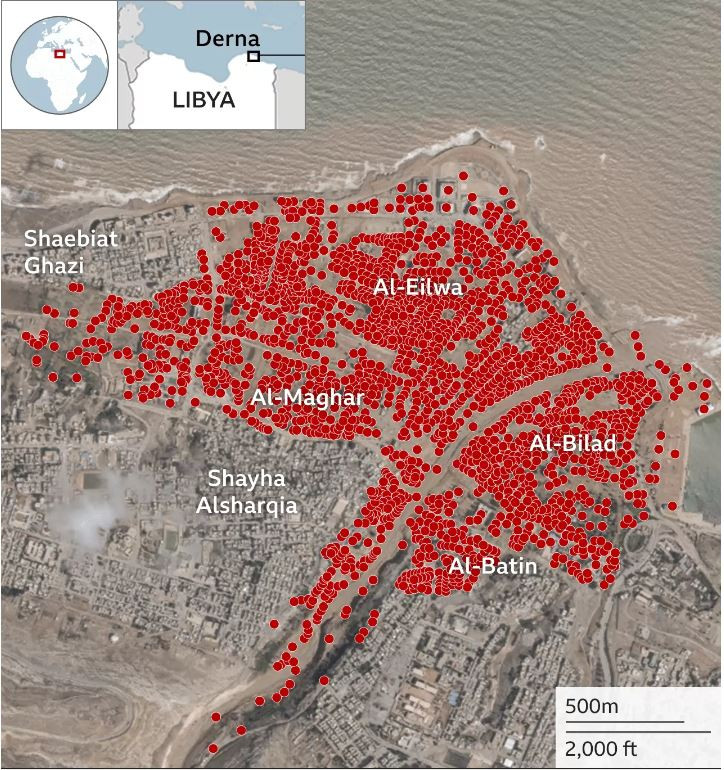 Φόβοι για πάνω από 20.000 νεκρούς στη Λιβύη – Δορυφορικές εικόνες δείχνουν την καταστροφή (φωτο)