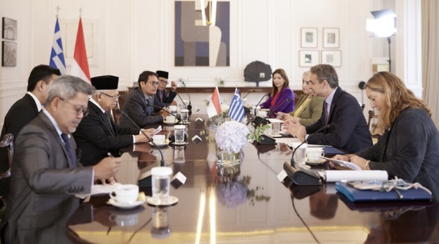 Συνάντηση του Πρωθυπουργού Κυριάκου Μητσοτάκη με τον Αντιπρόεδρο της Δημοκρατίας της Ινδονησίας Ma’ruf Amin