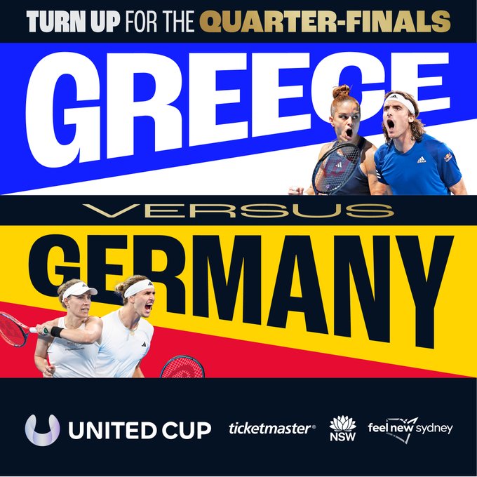 United Cup: Με Γερμανία η Ελλάδα στα προημιτελικά