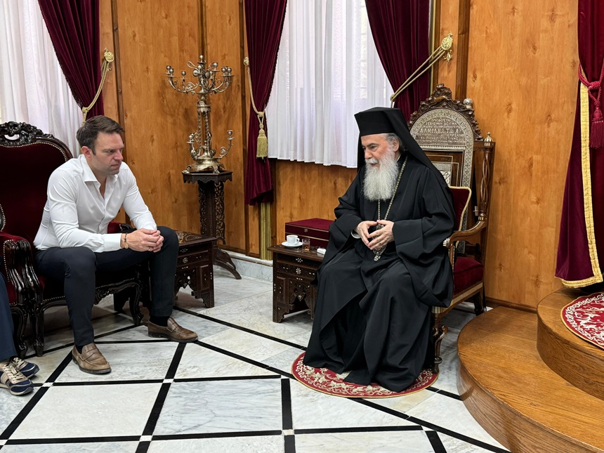 Στέφανος Κασσελάκης: Η κατάσταση στη Γάζα δεν αρμόζει στην ανθρωπότητα – Συνάντηση με τον Πατριάρχη Ιεροσολύμων κ.​κ. Θεόφιλο τον Γ’