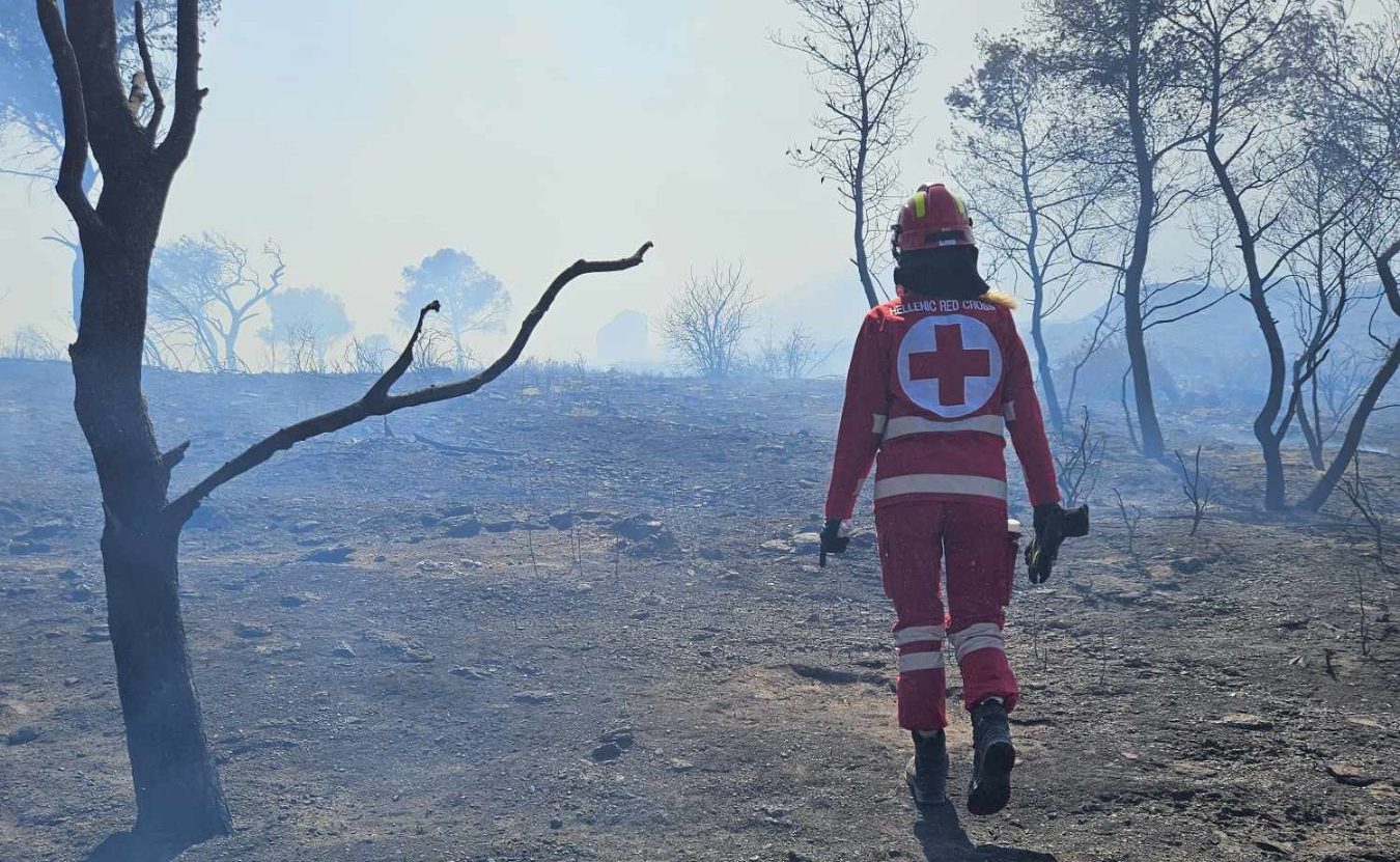 Ελληνικός Ερυθρός Σταυρός  στο πλευρό της Πυροσβεστικής Υπηρεσίας