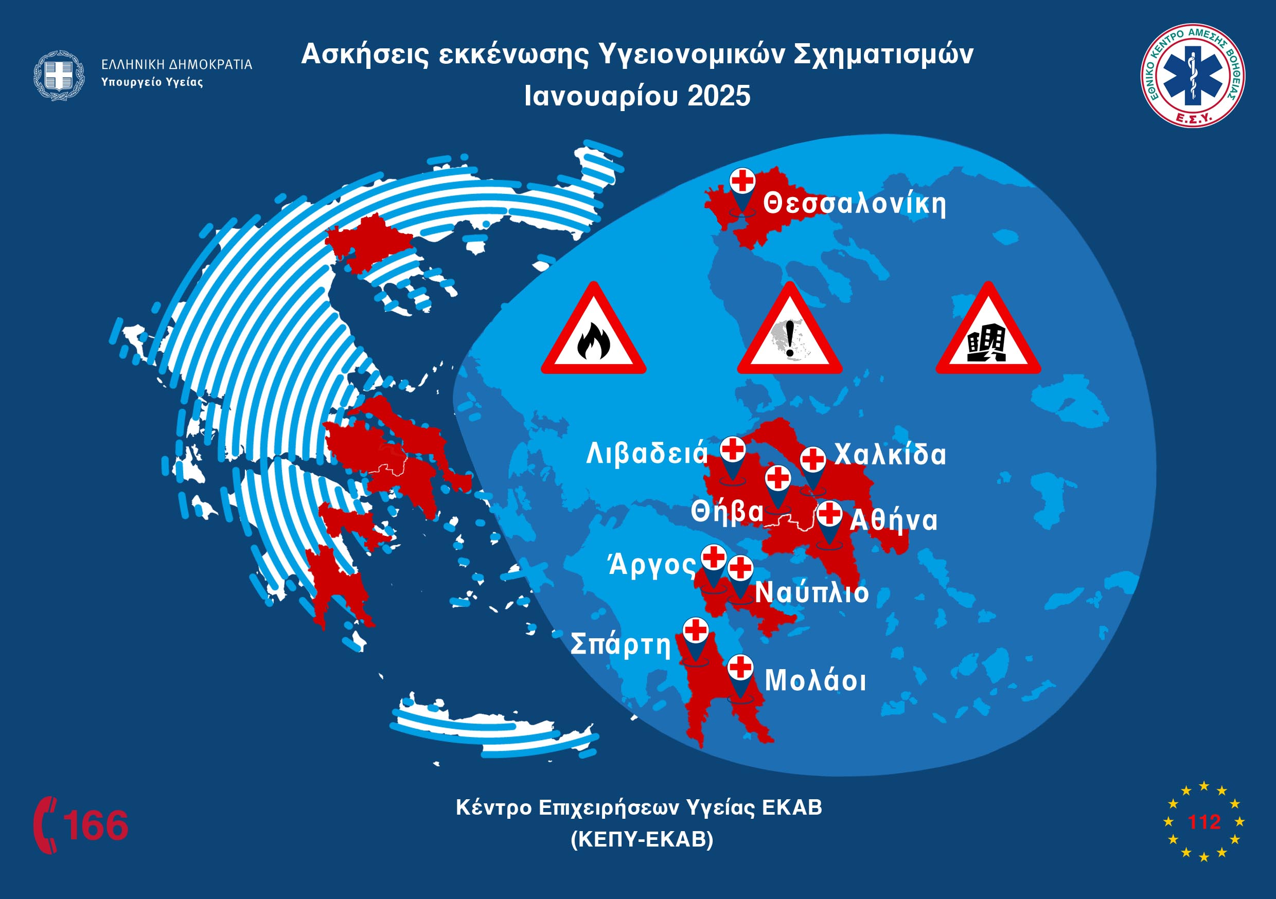 ΚΕΠΥ-ΕΚΑΒ: συνέχιση ασκήσεων εκκένωσης Υγειονομικών Σχηματισμών για τον Ιανουάριο 2025.